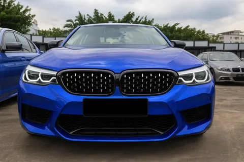 Ніздрі Diamond Silver V2 (2017-2020, Чорна окантовка) для BMW 5 серія G30/G31 рр — BMW 5 серия G30/G31 2017-2023 гг. DianaParts