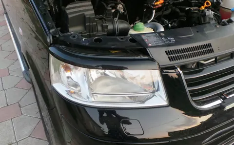 Вії для фар (2 шт, чорні) Чорний мат для Volkswagen T5 Transporter 2003-2010 рр — Volkswagen T5 Transporter 2003-2010 гг. DianaParts