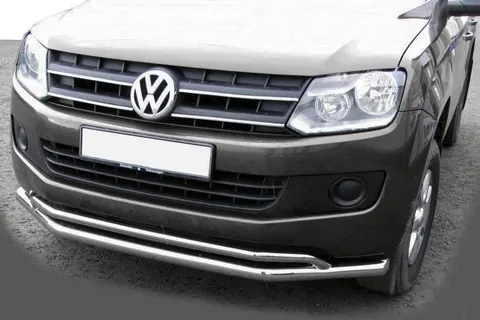 Передній захист ST017 (нерж) 70 на 48 мм для Volkswagen Amarok 2010-2022 рр — Volkswagen Amarok 2010-2022 гг. DianaParts