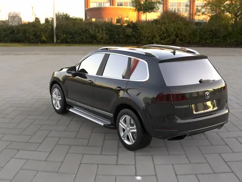 Бокові пороги Allmond Grey (2 шт., алюм) для Volkswagen Touareg 2010-2018 рр — Volkswagen Touareg 2010-2018 гг. DianaParts