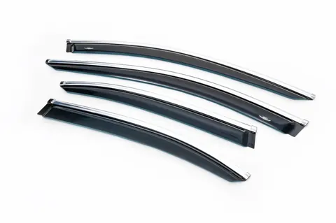 Вітровики з хром молдингом SD (4 шт, HIC) для Mercedes E-сlass W213 2016-2023 рр — Mercedes E-сlass W213 2016-2023 гг. DianaParts