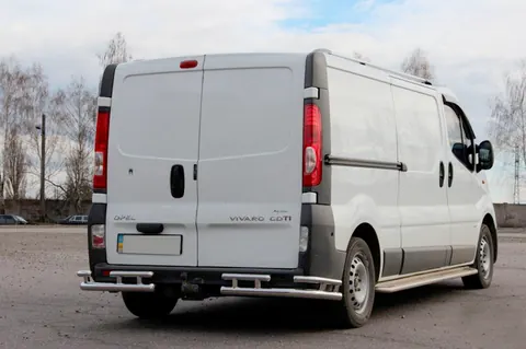 Задній захист AK003-Plus-2 (нерж) для Nissan Primastar 2002-2014 рр — Nissan Primastar 2002-2014 гг. DianaParts