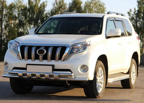 Передній захист ST015 (нерж) для Toyota Land Cruiser Prado 150 2009-2023 рр — Toyota Land Cruiser Prado 150 2009-2023 гг. DianaParts