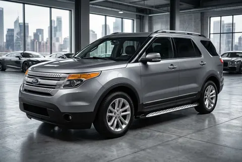 Бокові пороги Shining V1 (2 шт., Алюміній) для Ford Explorer 2011-2019 рр — Ford Explorer 2011-2019 гг. DianaParts