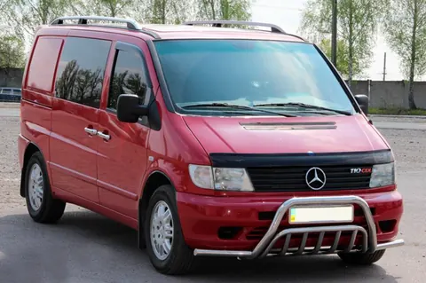 Кенгурятник із вусами WT002 Plus (нерж.) для Mercedes Vito W638 1996-2003 рр — Mercedes Vito W638 1996-2003 гг. DianaParts