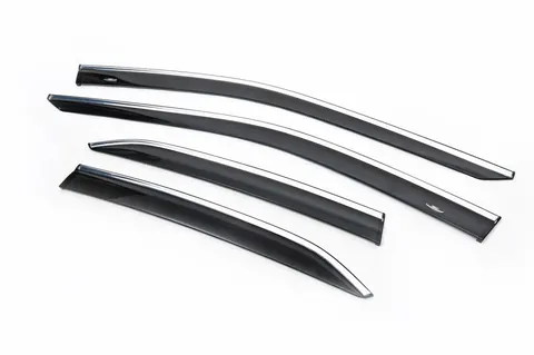 Вітровики з хром молдингом SD (4 шт, HIC) для Toyota Camry 2017-2023 рр — Toyota Camry 2017–2023 гг. DianaParts