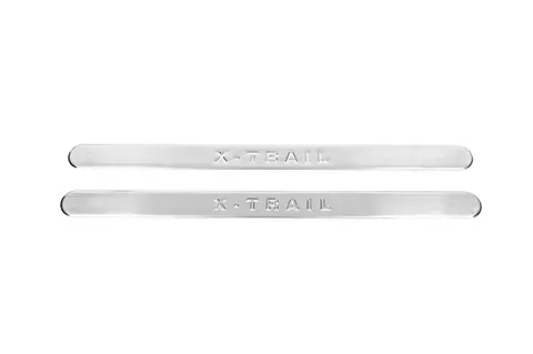 Накладки на пороги OmsaLine (2 шт, нерж) для Nissan X-trail T30 2002-2007 рр — Nissan X-trail T30 2002-2007 гг. DianaParts
