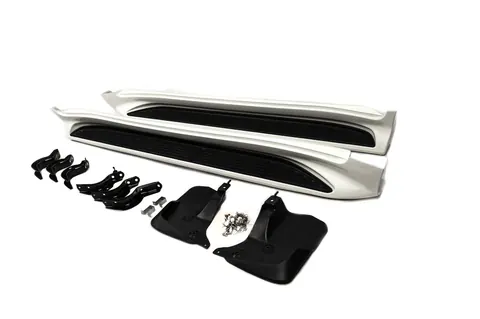 Бокові пороги (2015-2021) Білий колір для Toyota Land Cruiser 200 рр — Toyota Land Cruiser 200 2007-2021 гг. DianaParts