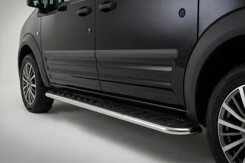 Бокові пороги Maydos V1 (2 шт., Алюміній -2026 нерж) Максі база для Ford Connect 2002-2006 рр — Ford Connect 2002–2006 гг. DianaParts