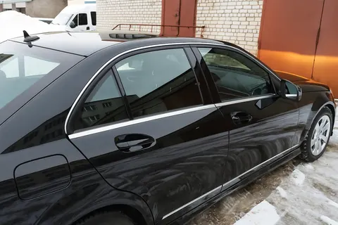 Накладки на молдинги стекол (6 шт, нерж) для Mercedes C-class W204 2007-2015 рр — Mercedes C-class W204 2007-2015 гг. DianaParts
