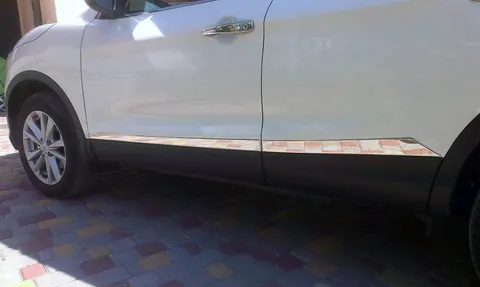Молдинг дверний OmsaLine (4 шт, нерж.) Хром для Nissan Qashqai 2014-2021 рр — Nissan Qashqai 2014-2021 гг. DianaParts
