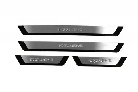 Накладки на пороги Flexill (4шт, нерж) Exclusive для Peugeot 508 2010-2018 рр — Peugeot 508 2010-2018 гг. DianaParts