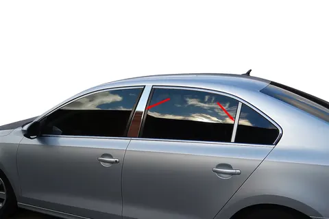 Молдинг дверних стійок (нерж) для Volkswagen Jetta 2011-2018 рр — Volkswagen Jetta 2011-2018 гг. DianaParts