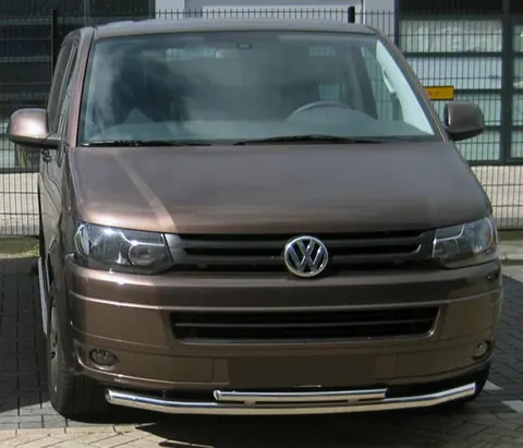 Передній захист подвійний 60/48мм (нерж) 60 на 42 мм для Volkswagen T5 2010-2015 рр — Volkswagen T5 2010-2015 гг. DianaParts