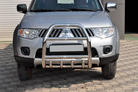 Кенгурятник QT007 (нерж.) для Mitsubishi L200 2006-2015 рр — Mitsubishi L200 2006-2015 гг. DianaParts