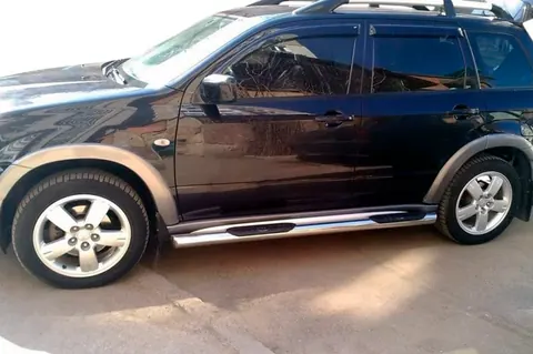 Бічні труби (2 шт., нерж) для Mitsubishi Outlander 2001-2006 рр — Mitsubishi Outlander 2001-2006 гг. DianaParts