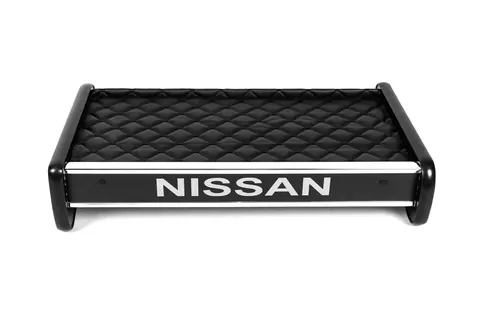 Полиця на панель (2001-2010, Чорна з чорною ниткою) для Nissan Primastar рр — Nissan Primastar 2002-2014 гг. DianaParts