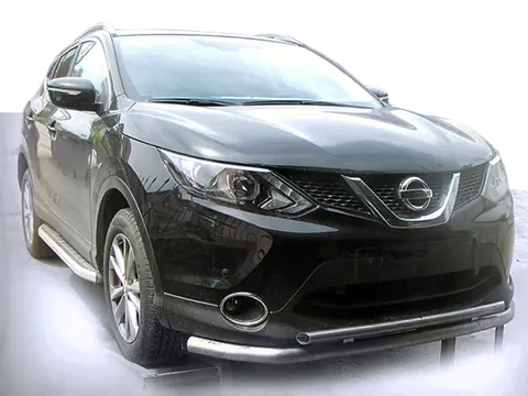 Передній захист ST014 (нерж) для Nissan Qashqai 2014-2021 рр — Nissan Qashqai 2014-2021 гг. DianaParts