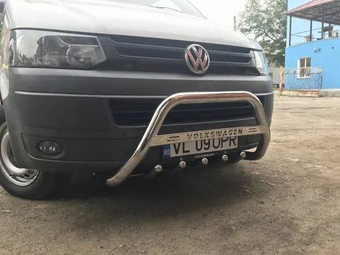 Кенгурятник WT003 (нерж) 60 мм, без напису для Volkswagen T5 2010-2015 рр — Volkswagen T5 2010-2015 гг. DianaParts