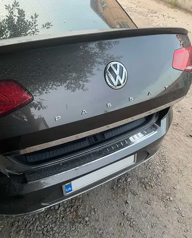 Кромка багажника SD (нерж) OmsaLine - Італійська нержавійка для Volkswagen Passat B8 2015-2023 рр — Volkswagen Passat B8 2015-2023 гг. DianaParts