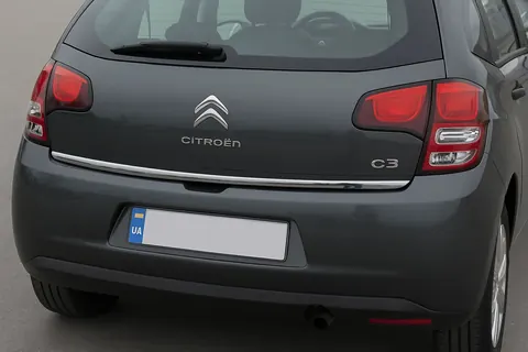 Нижня кромка кришки багажника OmsaLine (нерж.) для Citroen C-3 2009-2016 рр — Citroen C-3 2009–2016 гг. DianaParts