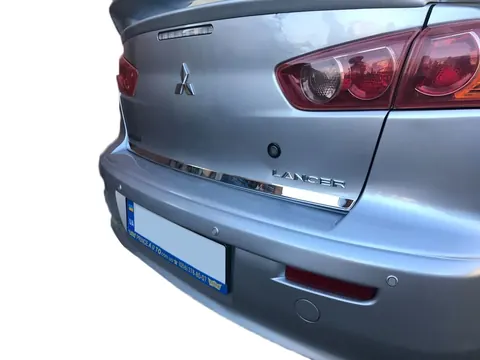 Накладка кромки багажника (нерж) Carmos - Турецька сталь для Mitsubishi Lancer X 2008- рр — Mitsubishi Lancer X 2008- гг. DianaParts