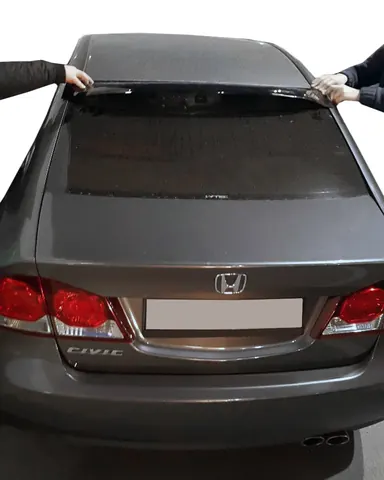 Спойлер на скло (чорний, ABS) для Honda Civic Sedan VIII 2006-2011 рр — Honda Civic Sedan VIII 2006-2011 гг. DianaParts