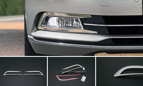 Накладки на противотуманки 2015-2018 (2 шт, нерж) для Volkswagen Passat B8 рр — Volkswagen Passat B8 2015-2023 гг. DianaParts