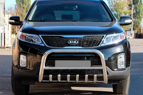 Кенгурятник WT021 (нерж.) для Kia Sorento II XM 2009-2014 рр — Kia Sorento II XM 2009-2014 гг. DianaParts