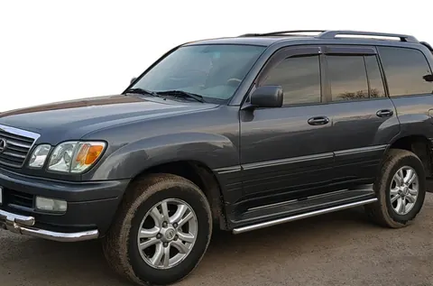 Захист бічних порогів (2 шт., нерж.) для Lexus LX470 1998-2007 рр — Lexus LX470 1998-2007 гг. DianaParts
