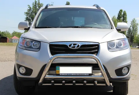 Кенгурятник WT003 (нерж.) для Hyundai Santa Fe 2 2006-2012 рр — Hyundai Santa Fe 2 2006-2012 гг. DianaParts