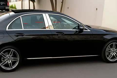Накладки на дверні стійки (6 шт, нерж) для Mercedes A-сlass W177 2018- рр — Mercedes A-сlass W177 2018- гг. DianaParts