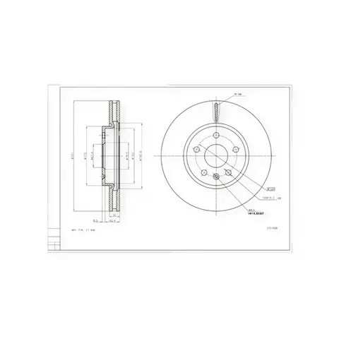 Диск гальмівний Opel Insignia A, Chevrolet Malibu передній (d321x30mm) HART — Гальмівна система DianaParts