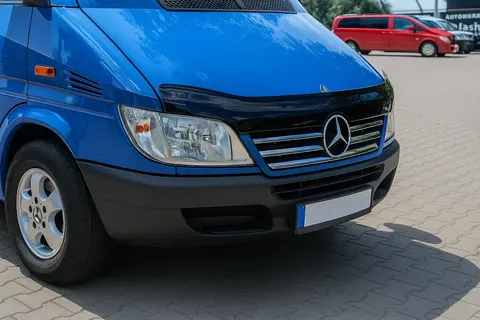 Накладки на кант решітки радіатора (2002-2006, 5 частин, нерж) Carmos - Турецька сталь для Mercedes Sprinter W901/902/903/904/905 рр — Mercedes Sprinter W901/902/903/904/905 1995–2006 гг. DianaParts