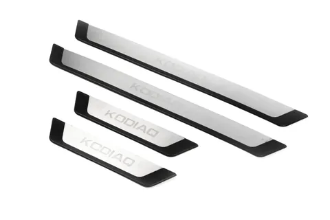 Накладки на пороги OmsaLine-Flex (4 шт, нерж) для Skoda Kodiaq 2016-2023 рр — Skoda Kodiaq 2016-2023 гг. DianaParts