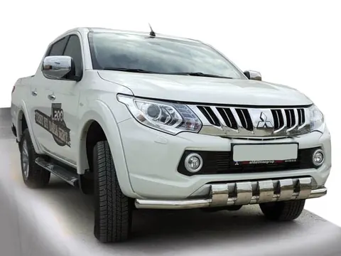 Передній захист ST015 (нерж) для Mitsubishi L200 2015-2024 рр — Mitsubishi L200 2015-2024 гг. DianaParts