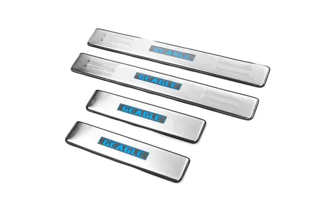 Накладки на пороги Libao LED (4 шт, нерж) для Geely Emgrand X7 2011- рр — Geely Emgrand X7 2011- гг. DianaParts