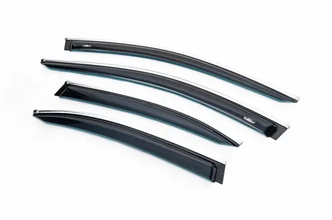 Вітровики з хром молдингом SD (4 шт, HIC) для Mercedes C-сlass W205 2014-2021 рр — Mercedes C-сlass W205 2014-2021 гг. DianaParts