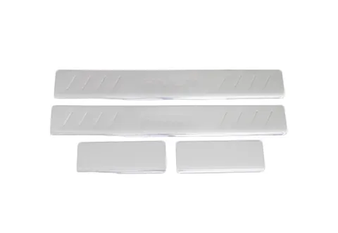 Накладки на пороги OmsaLine (4 шт., нерж.) для Chevrolet Aveo T300 2011-2020 рр — Chevrolet Aveo T300 2011-2020 гг. DianaParts