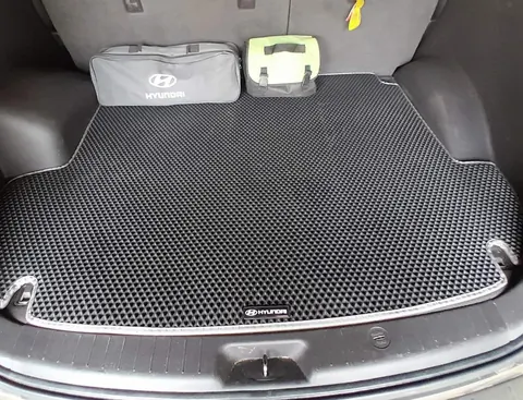 Килимок багажника (EVA, чорний) (5 місць) для Hyundai Santa Fe 2 2006-2012 рр — Hyundai Santa Fe 2 2006-2012 гг. DianaParts