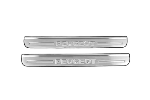 Накладки на пороги Carmos V2 (2 шт, сталь) для Peugeot 307 2001-2008 рр — Peugeot 307 2001-2008 гг. DianaParts