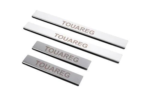 Накладки на дверні пороги Carmos V1 (4 шт, нерж.) для Volkswagen Touareg 2002-2010 рр — Volkswagen Touareg 2002–2010 гг. DianaParts