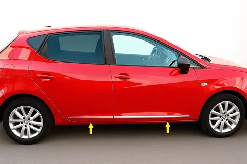 Молдинг (4 шт, нерж) для Seat Ibiza 2017- рр — Seat Ibiza 2017- гг. DianaParts