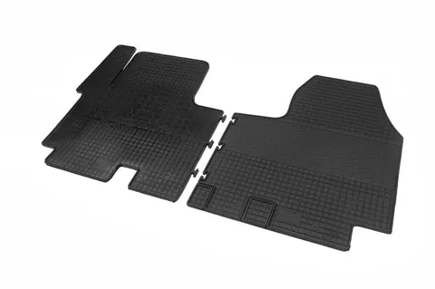 Гумові килимки (2 шт, Інтерпласт) для Nissan Primastar 2002-2014 рр — Nissan Primastar 2002-2014 гг. DianaParts