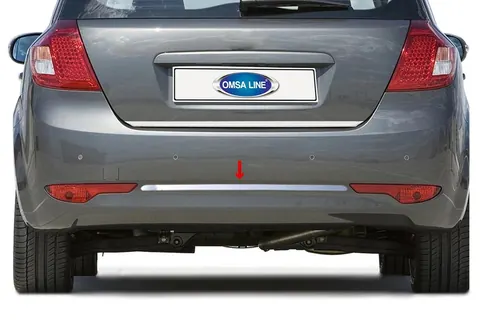 Накладка на торець заднього бампера OmsaLine (2009-2012, HB, нерж.) для Kia Ceed рр — Kia Ceed 2007-2012 гг. DianaParts