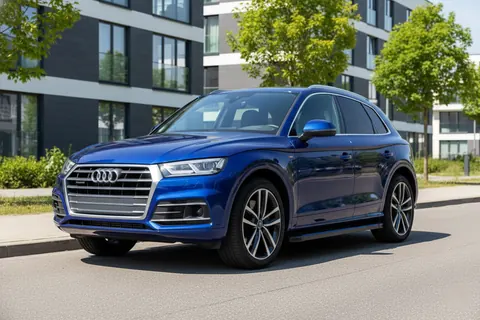 Бокові пороги Maya Blue (2 шт., алюміній) для Ауди Q5 2017-2025 рр — Audi Q5 2017-2025 гг. DianaParts