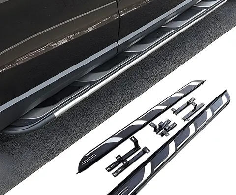 Бокові пороги OEM V2 (2 шт., Алюміній) для Ауди Q5 2017-2025 рр — Audi Q5 2017-2025 гг. DianaParts