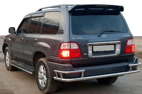 Задній захист AK009-15 (нерж.) для Lexus LX470 1998-2007 рр — Lexus LX470 1998-2007 гг. DianaParts