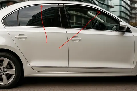 Верхні молдинги скла 6 шт, нерж) OmsaLine - Італійська нержавійка для Volkswagen Jetta 2011-2018 рр — Volkswagen Jetta 2011-2018 гг. DianaParts