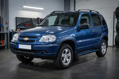 Бокові пороги Maya Blue (2 шт., алюміній) для Chevrolet Niva 1998-2020 рр — Chevrolet Niva 1998-2020 гг. DianaParts